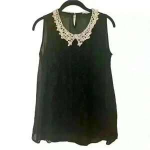 Mystree Women’s Medium lace blouse whimsigoth goth elegant office casual